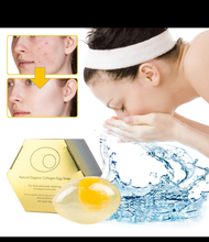 Load image into Gallery viewer, Natural Organic Collagen Egg Soap Collagen Soap Handmade Whitening /brightening Face Soap