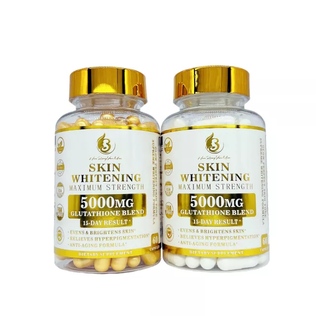 Glutathione Whitening Pills - 60 Capsules 5000mg Glutathione - Effecti Stella beauty pal Glutathione Whitening Pills - 60 Capsules 5000mg Glutathione - Effecti Stella beauty pal