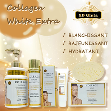Load image into Gallery viewer, Whitening extra collagen set,lotion,serum,face cream soap ,and tube,for whitening/bleaching ,anti scar,stretch,green vein,