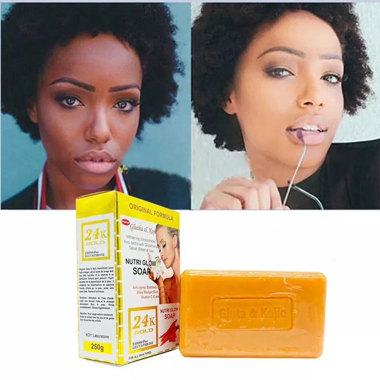 24k Gold Nutri Glow soap with 150000 pro glutathione Tablets for a you   Stella beauty pal