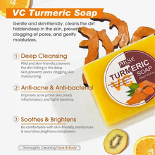 Load image into Gallery viewer, Tumeric Soap Skin Whitening Dark Spots lightening Acne Brightening Turmeric
