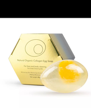 Load image into Gallery viewer, Natural Organic Collagen Egg Soap Collagen Soap Handmade Whitening /brightening Face Soap
