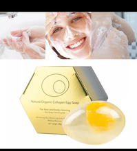 Load image into Gallery viewer, Natural Organic Collagen Egg Soap Collagen Soap Handmade Whitening /brightening Face Soap
