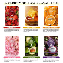 Load image into Gallery viewer, 100% natural   Fruits rejuvenating nourishing vitamin c korean face masks -10 pieces
