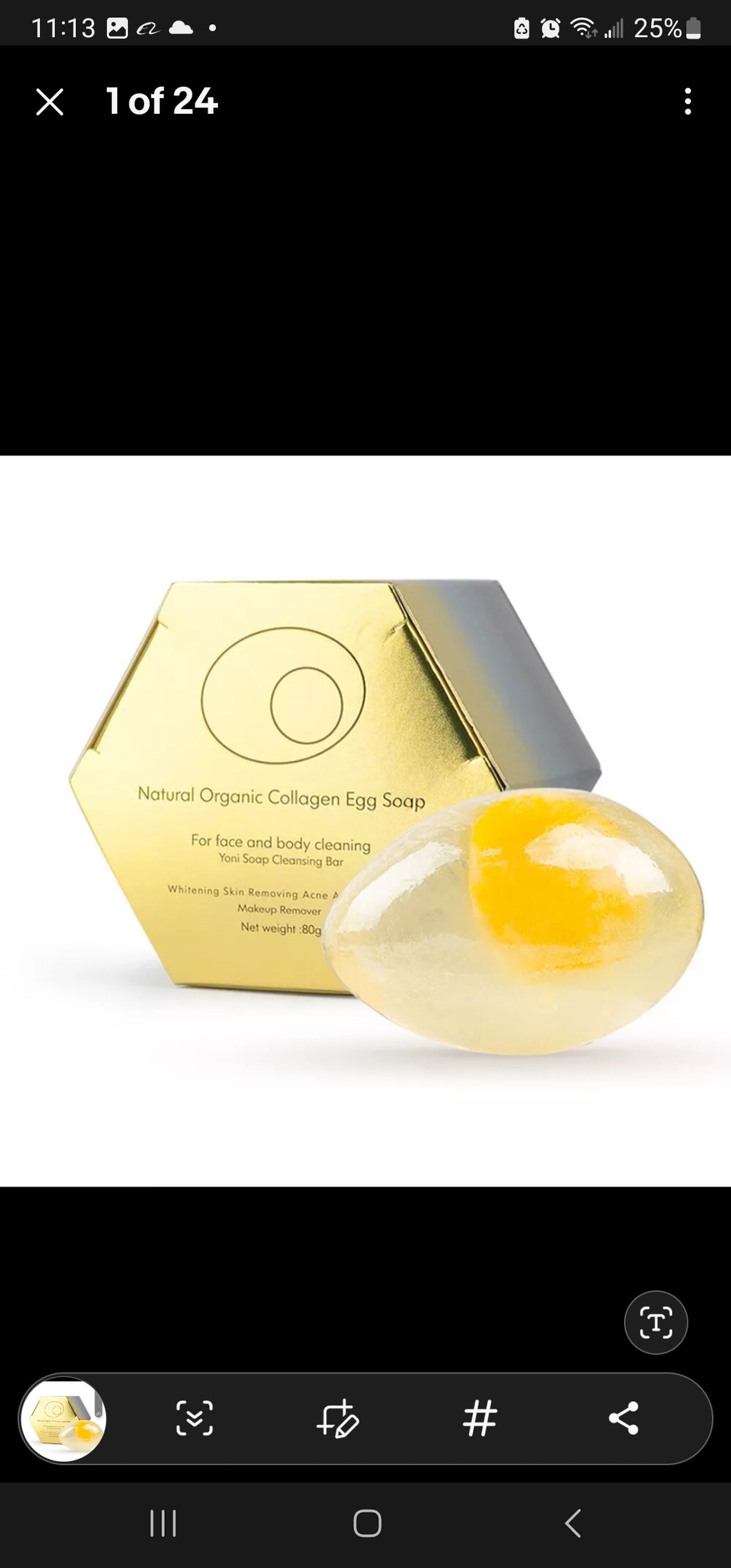 Natural Organic Collagen Egg Soap Collagen Soap Handmade Whitening /brightening Face Soap