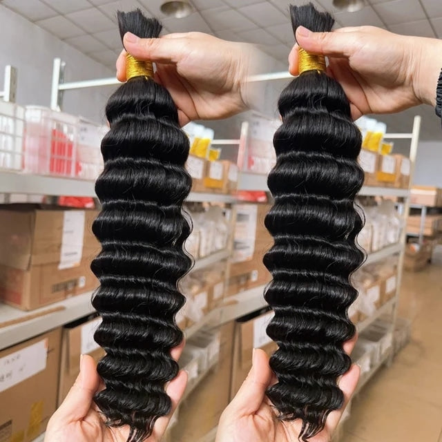 Deep curls Bulk Hair Extensions For Braiding Human Hair Braids