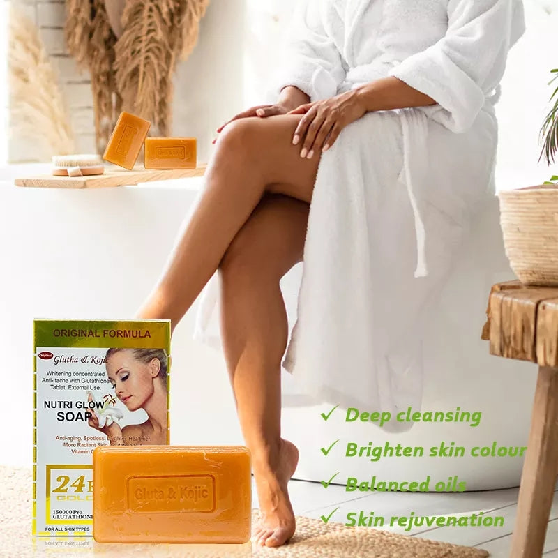 24k Gold Nutri Glow soap with 150000 pro glutathione Tablets for a you   Stella beauty pal