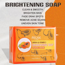 Load image into Gallery viewer, Ailke organic dark spot papaya Brightening soap acne scars face and kojic acid whitening soap
