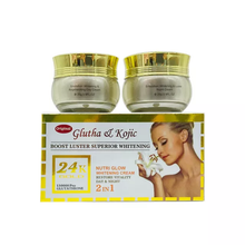 Load image into Gallery viewer, Super  whitening  24k gold day and night beauty  cream Glutathion and Kojic.
