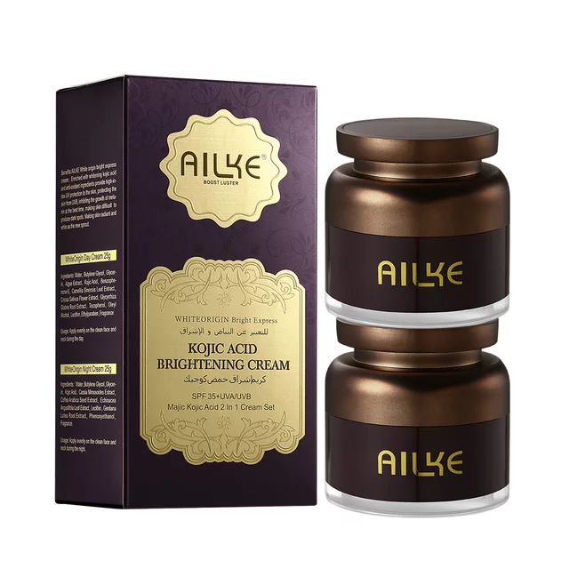 Ailke Kojic Acid whitening Day Night Dark Spot Anti Freckle Moisturizing sun burn face cream  2 in 1