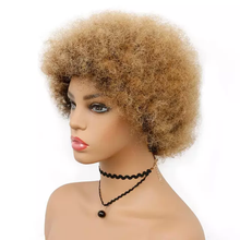 Load image into Gallery viewer, Kinky-Curly Afro Wig Human Hair Wigs Brazilian Short afro wig
