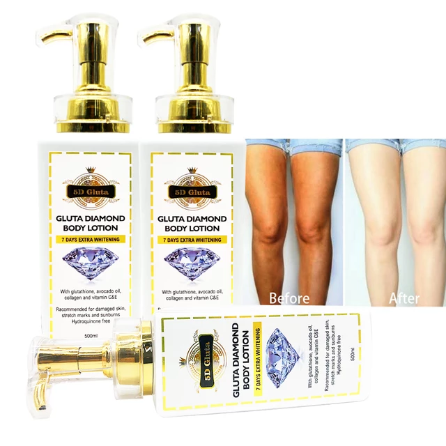 Gluta Diamond body lotion for damaged skin, stretch marks sunburns whitening /brightening the skin