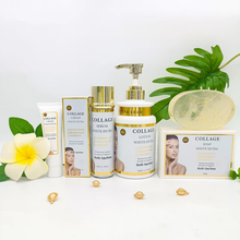 Load image into Gallery viewer, Whitening extra collagen set,lotion,serum,face cream soap ,and tube,for whitening/bleaching ,anti scar,stretch,green vein,
