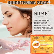 Load image into Gallery viewer, Ailke organic dark spot papaya Brightening soap acne scars face and kojic acid whitening soap
