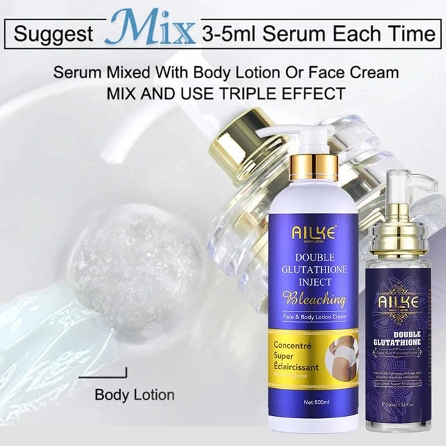Double glutathione injection whitening set  Stella beauty pal