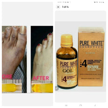 Load image into Gallery viewer, PURE WHITE GOLD SERUM fast action black spot remover. Fast whitening serum.
