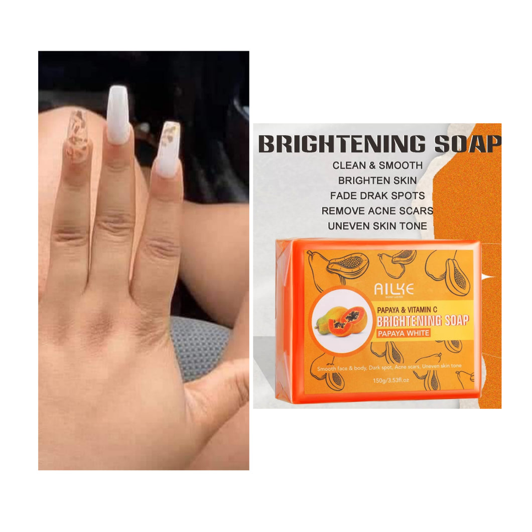 NEW RDL PAPAYA WHITENING SOAP + SUNSCREEN VITAMIN A, C & E FOR LIGHTENING SKIN