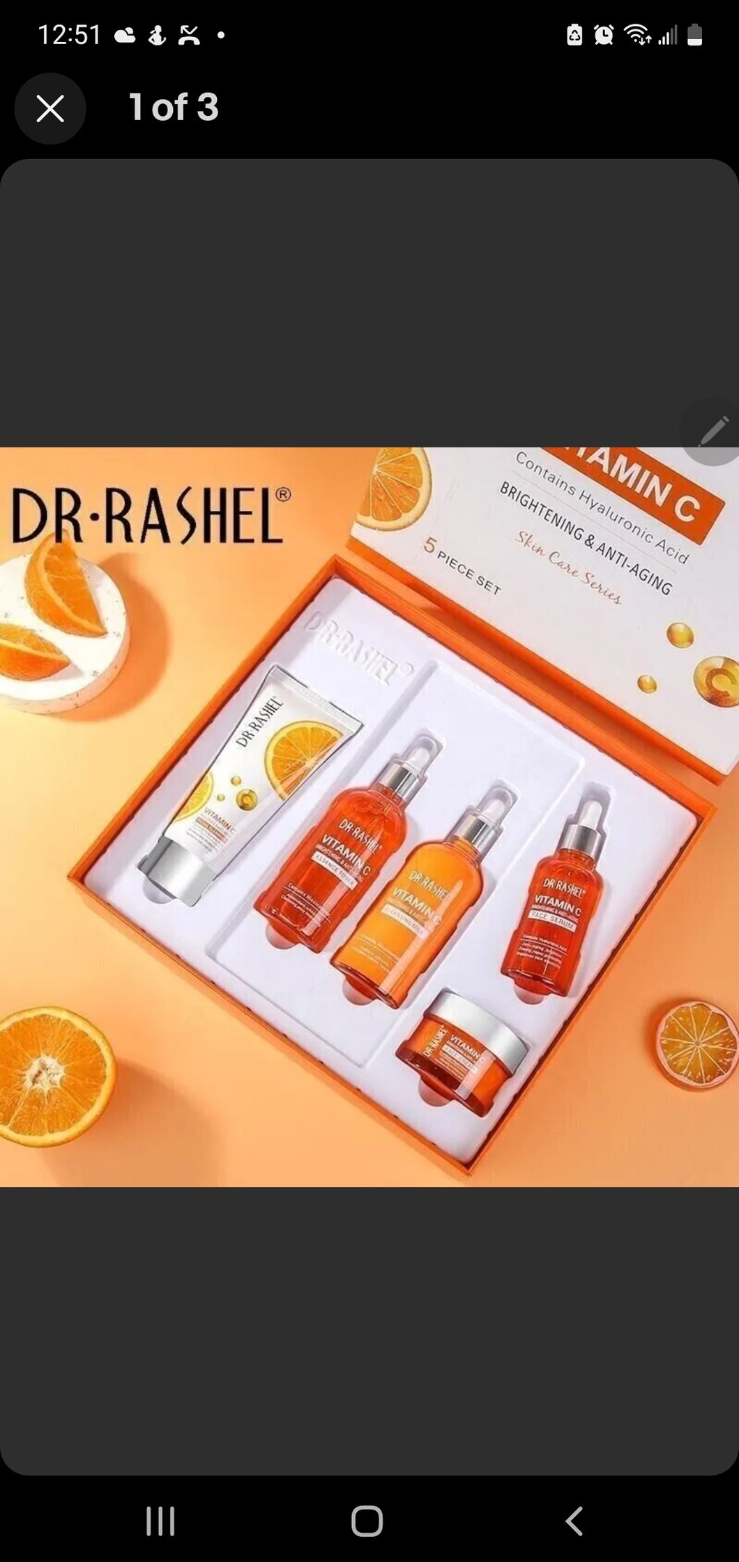 Dr Rashel Vitamin C moisturizing and anti Aging Skin Care 5 Pieces Set Original.